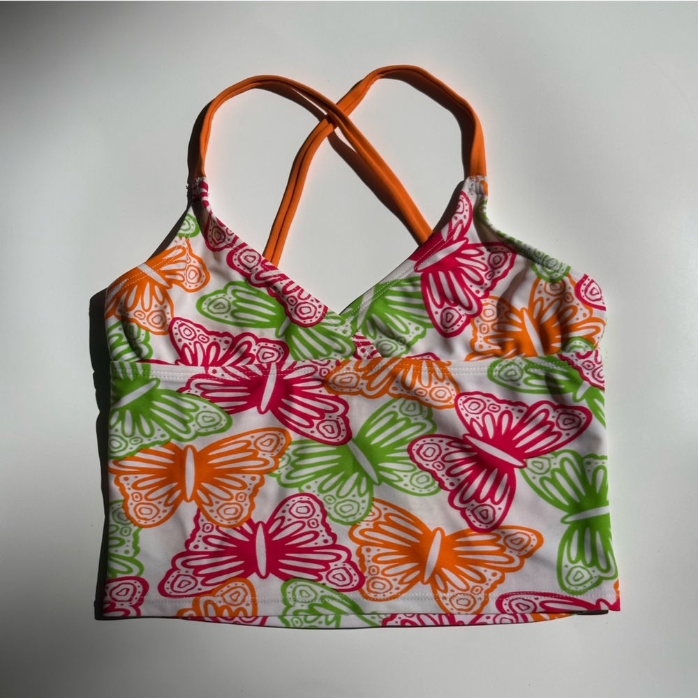 Girl’s OP Butterly Bikini Top size medium 7-9